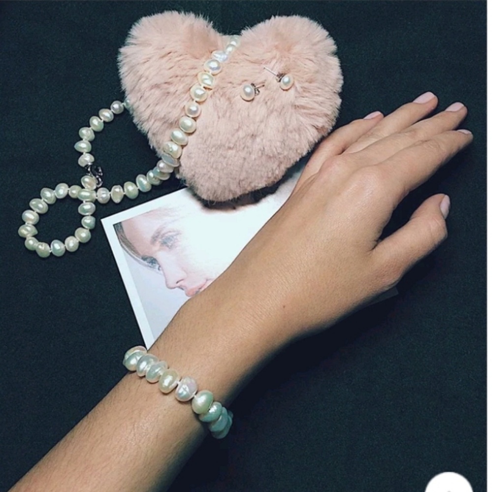 Natural Baroque Pearl Necklace +Earrings +Bracelet - Picture 4 of 6